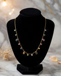 Multicolour Gem Dangle Necklace