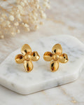 Golden Blossom Stud Earrings