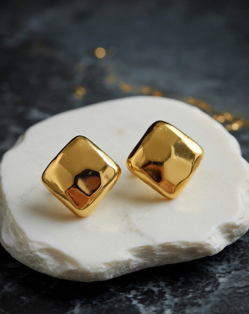 Luxe Square Stud Earrings