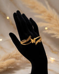 Butterfly and olive branch adjustable bracelet
