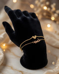 Heart Charm snake chain Bracelet