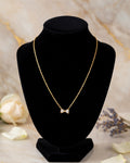 Golden Bow Charm Necklace