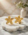 Golden Blossom Statement Earrings