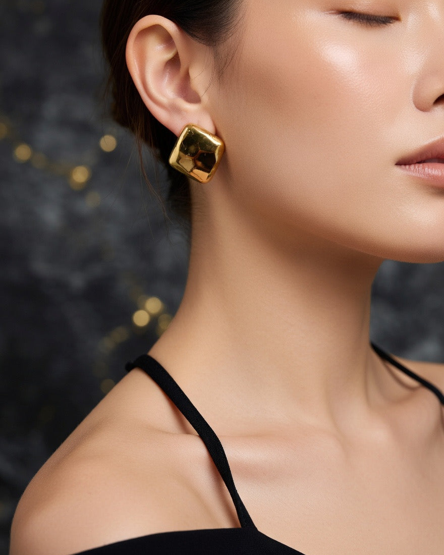 Luxe Square Stud Earrings