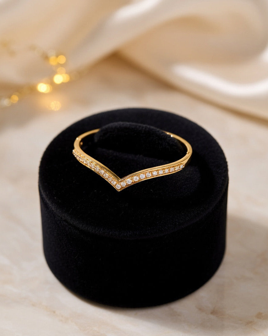 Chevron Studded Adjustable Bracelet