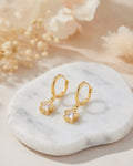 Golden Star Charm Huggie Earrings