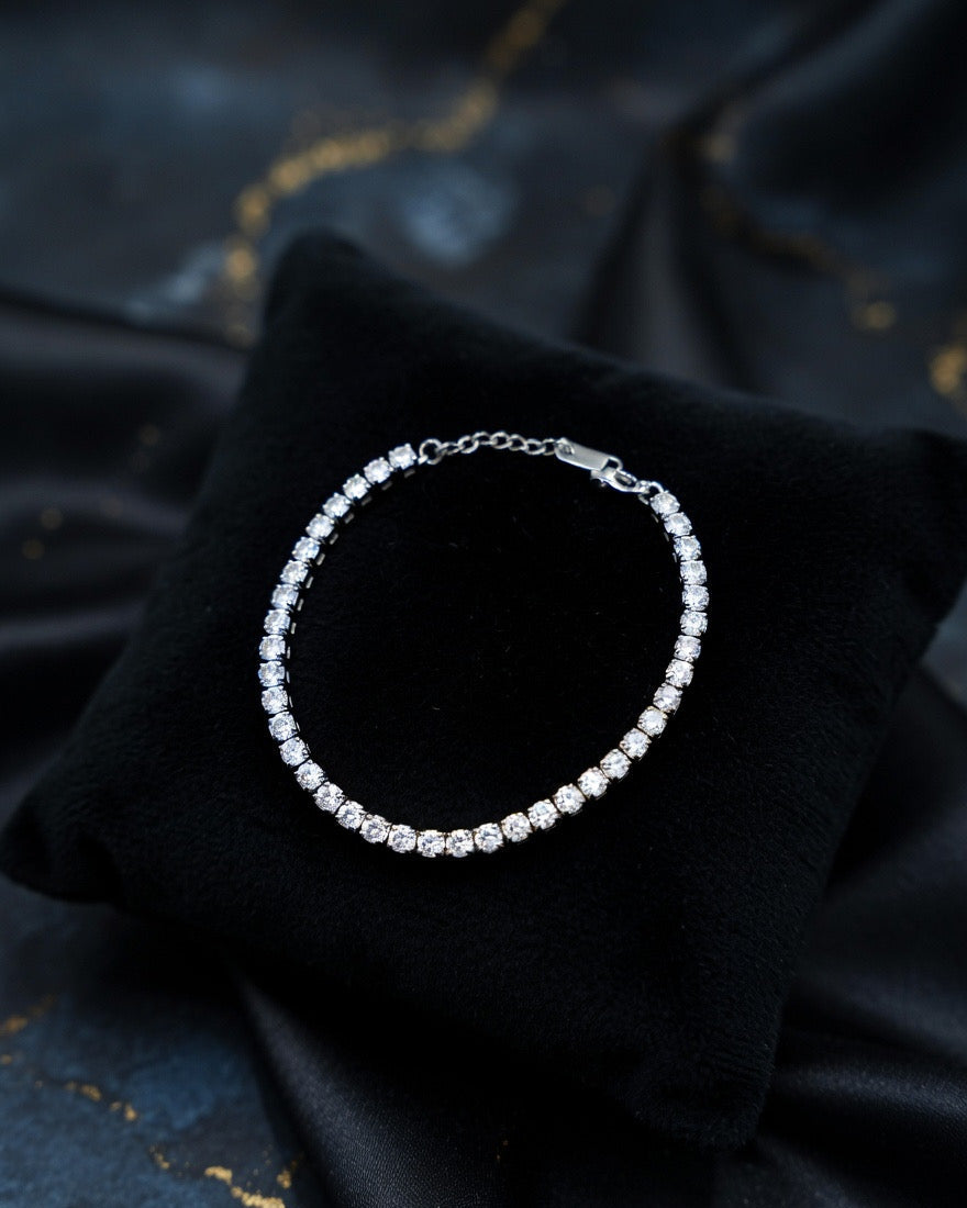 Silver Tennis Bracelet - Cubic Zirconia CZ Eternity Bracelet