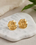 Molten Gold Stud Earrings