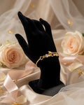 Black & White Enamel Heart Adjustable Bracelet