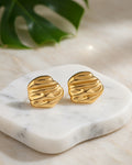 Molten Gold Stud Earrings