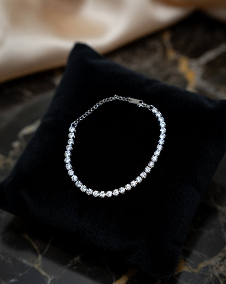 Silver Tennis Bracelet - Cubic Zirconia CZ Eternity Bracelet