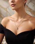 Minimalist Double Layer Clover Gold-Plated Necklace