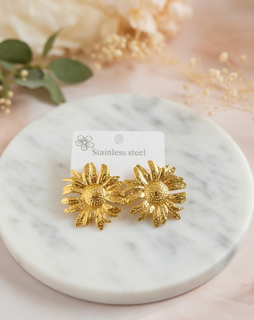 Golden Bloom Stud Earrings