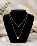 Elegant Layered  Heart Necklace