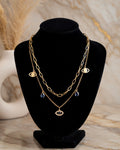 Trendy Evil Eye Layered Necklace